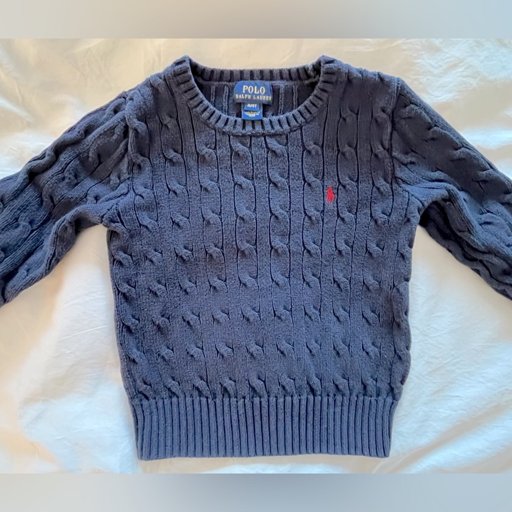 Polo Ral Lauren navy cotton sweater size 4t